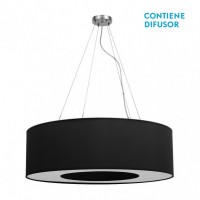 Distribuidor - Lâmpadas Diversas | Colgantes Moderno | COLGANTE GRANDE HAITI 4XE27 CROMO/NEGRO REGX80X80 CM Ref: 051998009